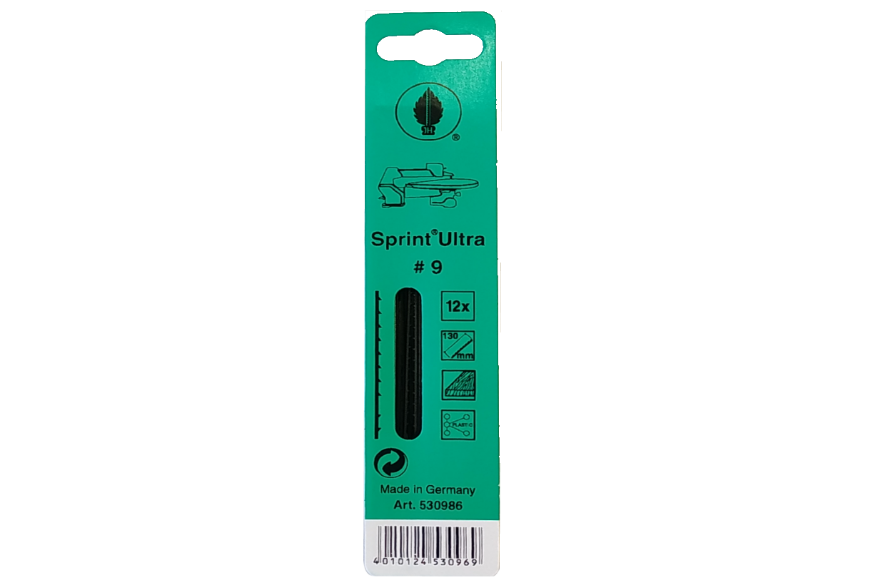 Пилки лобзиковые по дереву,SPRINT ultra N9, 1,45x0,5х130мм, 7 TPI, 12шт.