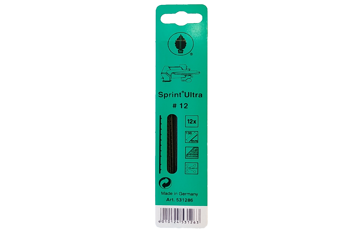 Пилки лобзиковые по дереву,SPRINT ultra N12, 1,65x0,6х130мм, 7 TPI, 12шт.